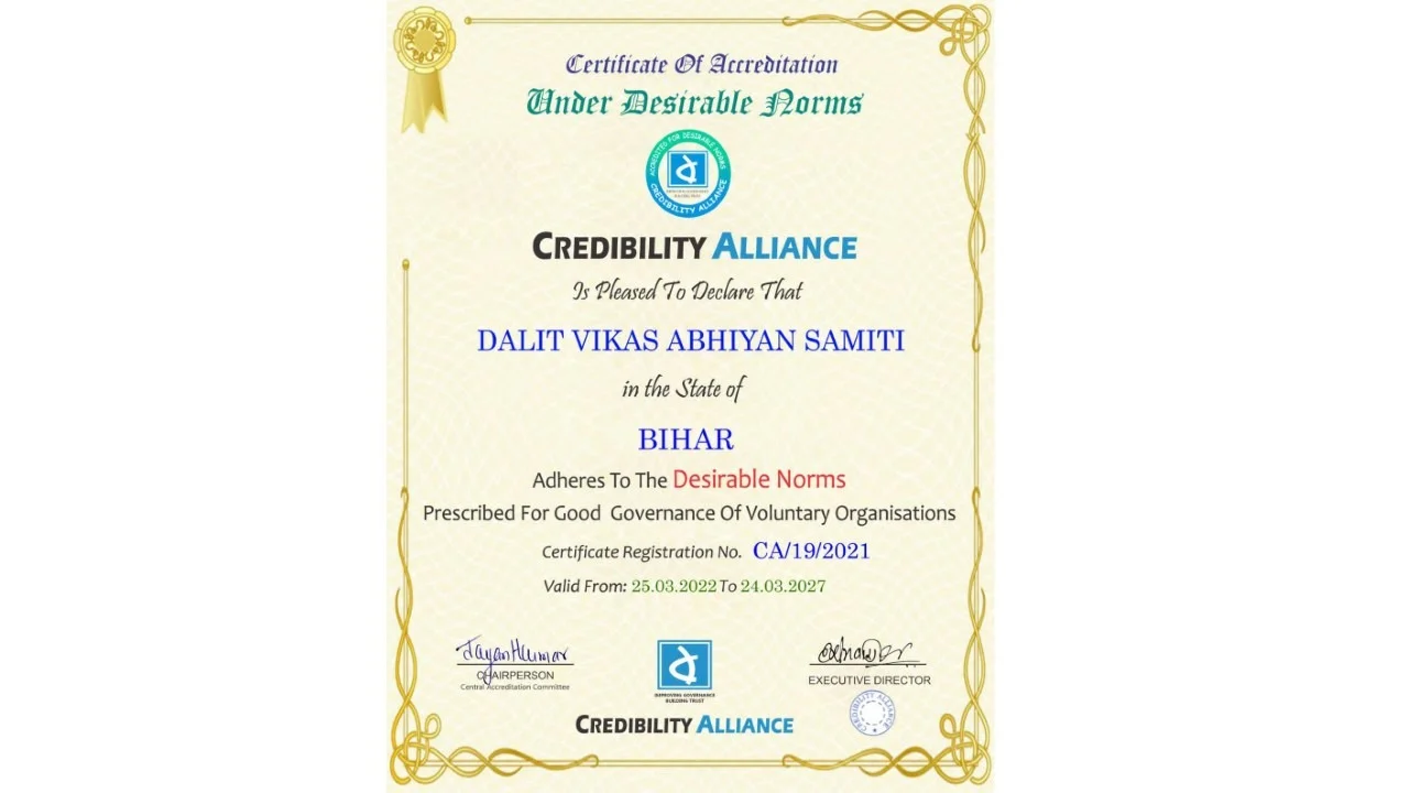 Credibility Alliance Certificate